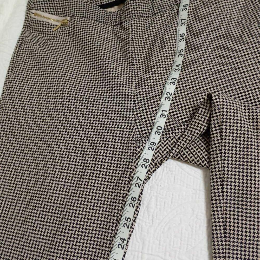 Ellen Tracy Womens Houndstooth Ankle Pant Size M Office Pants - Picture 9 of 10